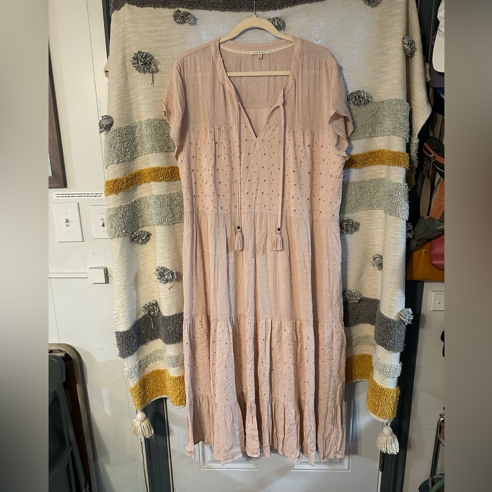 Kate & Sam Light Pink Tiered Dress - XXL